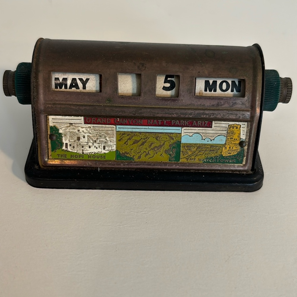 Antique Perpetual Desk Calendar Grand Canyon